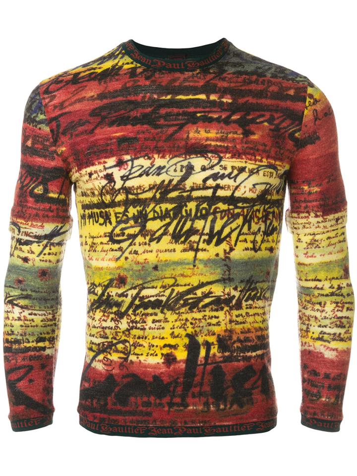 Jean Paul Gaultier Vintage Handwriting Slim T-shirt - Multicolour