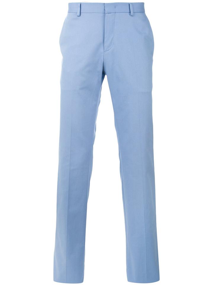 Z Zegna - Straight Leg Trousers - Men - Cotton/spandex/elastane - 52, Blue, Cotton/spandex/elastane