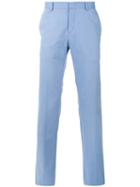 Z Zegna - Straight Leg Trousers - Men - Cotton/spandex/elastane - 52, Blue, Cotton/spandex/elastane