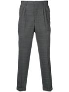 Ami Paris Carrot Fit Pleated Trousers - Grey