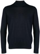 Canali Slim Fit Polo Neck - Blue