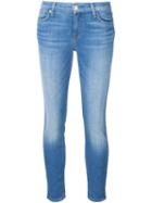 7 For All Mankind Cropped Skinny Jeans, Women's, Size: 30, Blue, Cotton/polyester/spandex/elastane