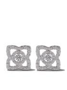 De Beers 18kt White Gold Enchanted Lotus Diamond Stud Earrings -