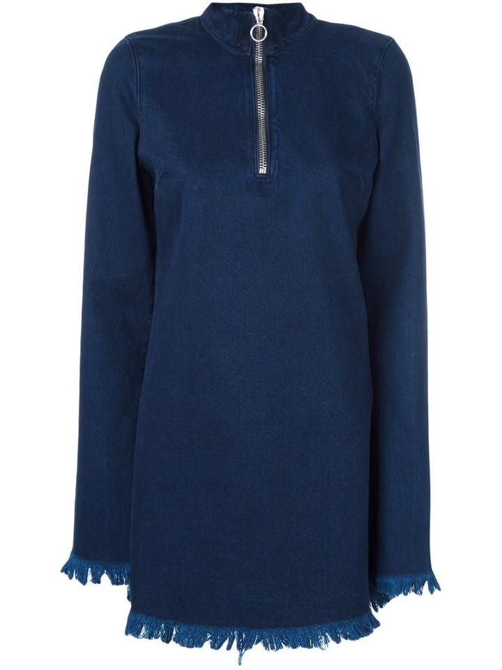 Marques'almeida Zipped Neck Shift Dress