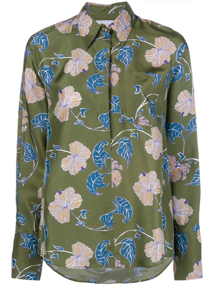 Christian Wijnants Floral Print Oversized Shirt - Green