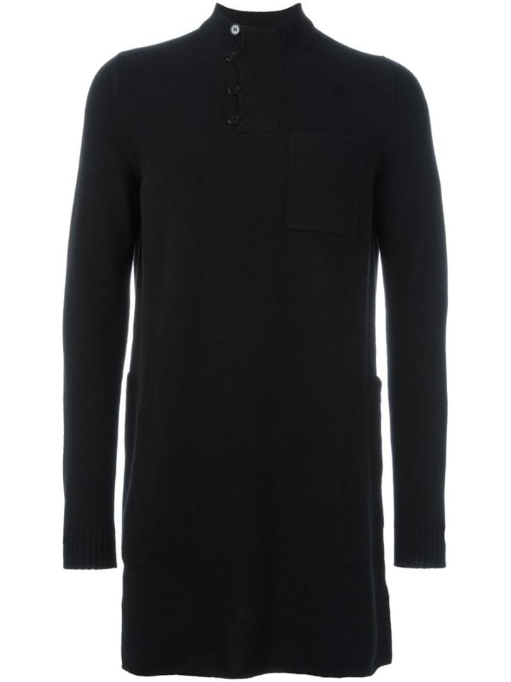 Maison Margiela Long Length Jumper, Men's, Size: 4, Black, Wool