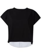 Mm6 Maison Margiela Contrasting Back T-shirt, Women's, Size: Medium, Black, Cotton