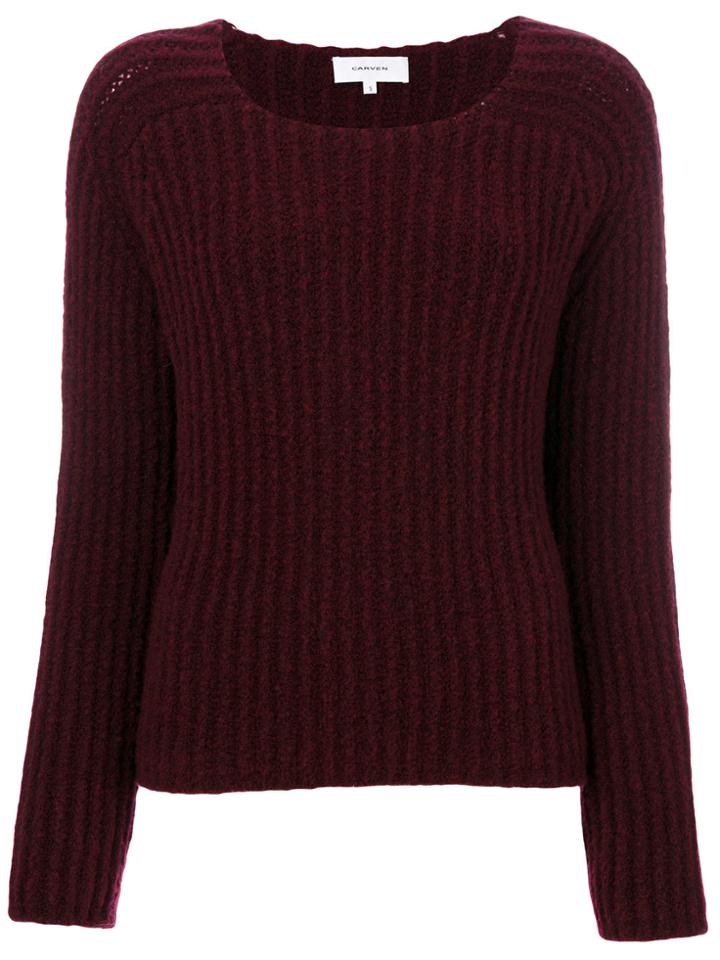 Carven Embroidered Knitted Top