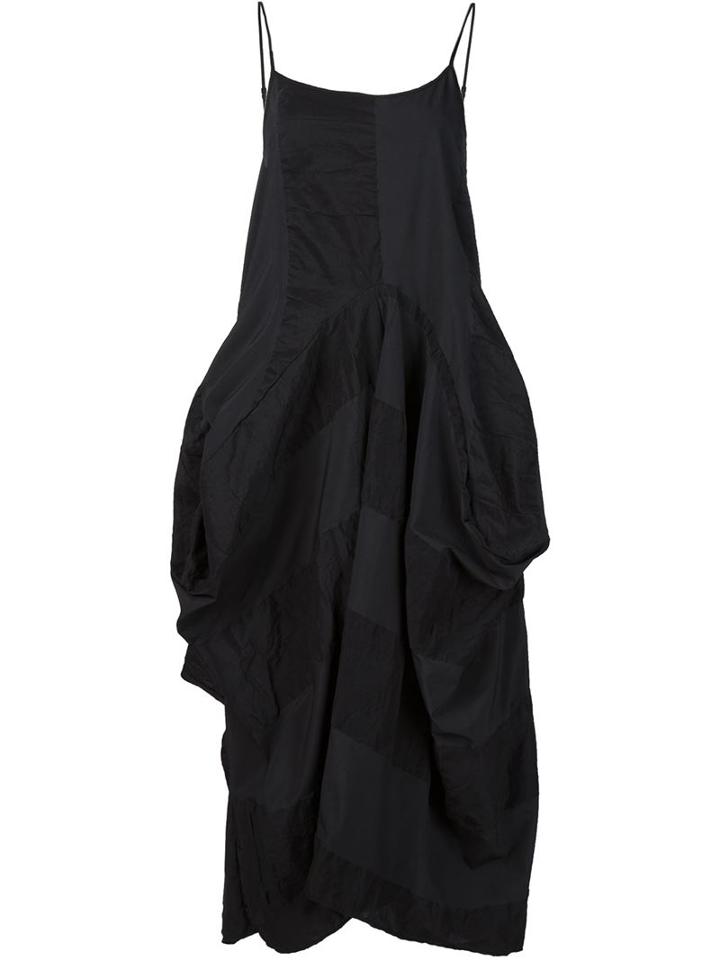 Uma Wang Bubble Hem Dress, Women's, Size: S, Black, Polyester/linen/flax