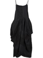 Uma Wang Bubble Hem Dress, Women's, Size: S, Black, Polyester/linen/flax