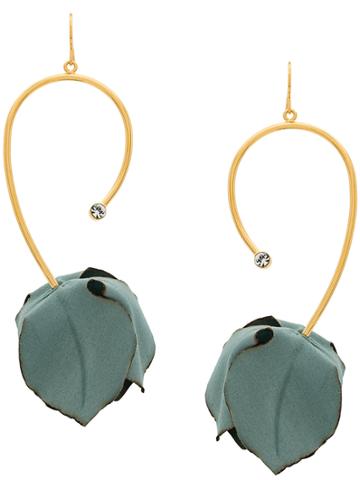 Marni Tulip Drop Pendant Earrings - Blue
