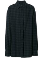 Ann Demeulemeester - Checked Shirt - Men - Linen/flax/wool - S, Black, Linen/flax/wool