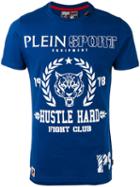Plein Sport Logo Print T-shirt, Men's, Size: Xl, Blue