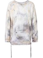 Faith Connexion Marble Print Tie Side Sweatshirt