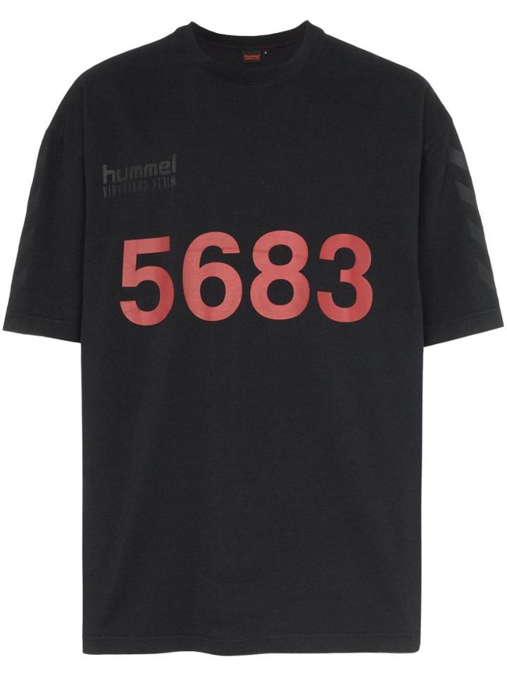 Willy Chavarria X Hml Oversized Short-sleeved Cotton T-shirt - Black