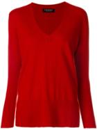 Twin-set V-neck Jumper - Red