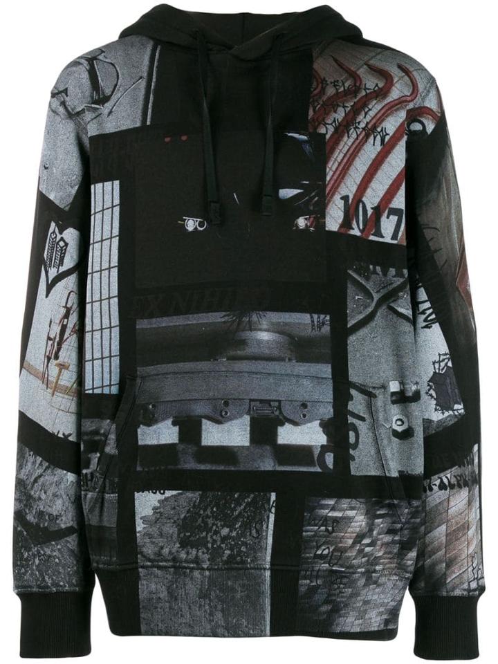 1017 Alyx 9sm All-over Print Hoodie - Black