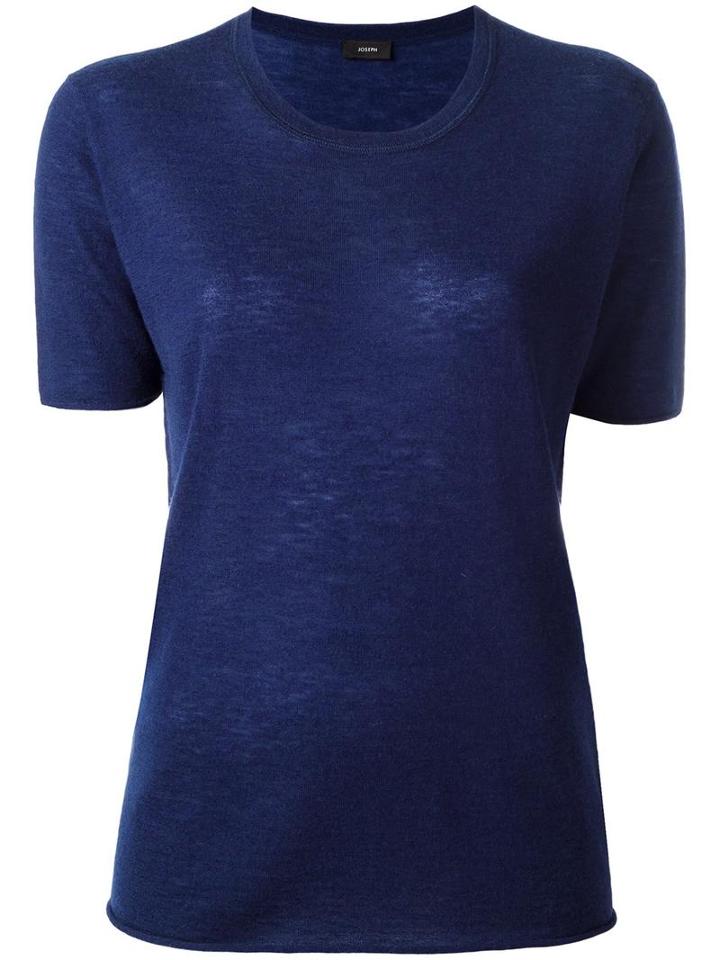 Joseph Layered T-shirt, Women's, Size: Large, Blue, Cashmere