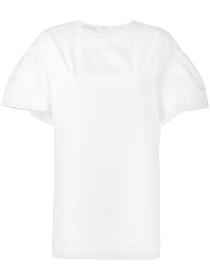 Dries Van Noten 'calvet' T-shirt With Flared Sleeves, Women's, Size: 36, White, Cotton