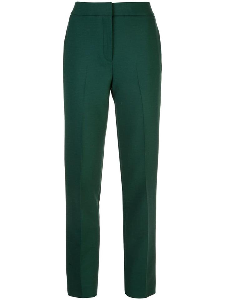Oscar De La Renta Skinny Tailored Trousers - Green