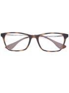Ray-ban Square Glasses, Brown, Acetate