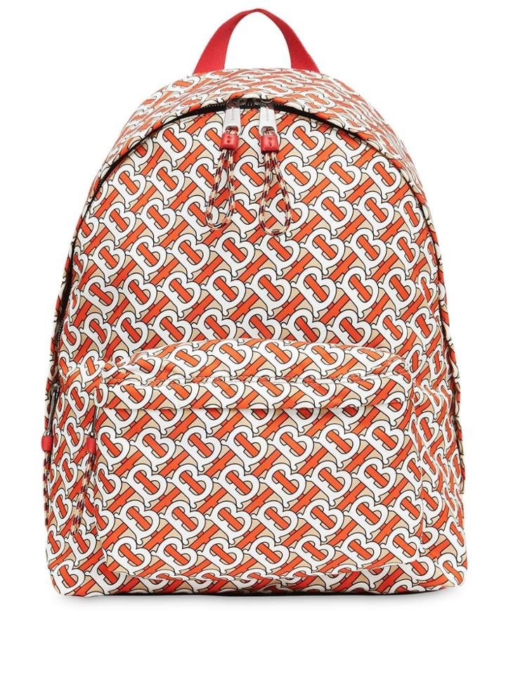 Burberry Monogram Print Nylon Backpack - Neutrals