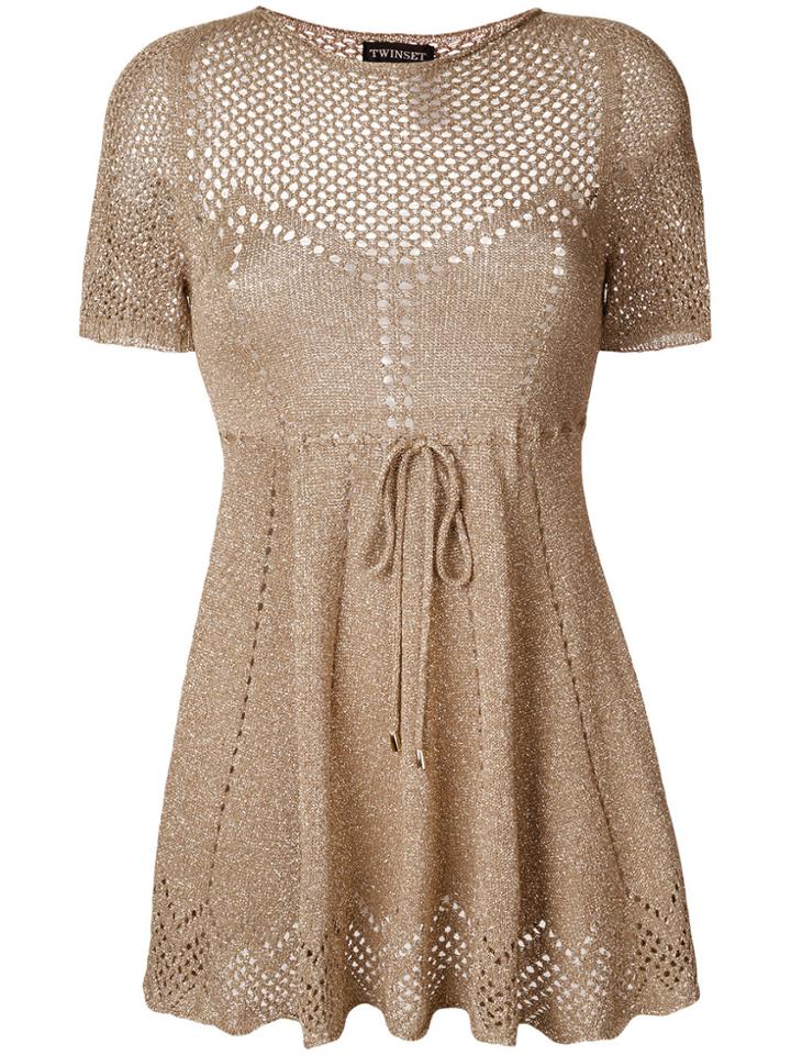 Twin-set Open-knit Top - Metallic