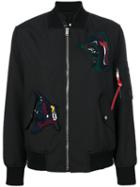 Proenza Schouler - Bomber Jacket With Patches - Women - Cotton/polyamide/polyester/viscose - 4, Black, Cotton/polyamide/polyester/viscose
