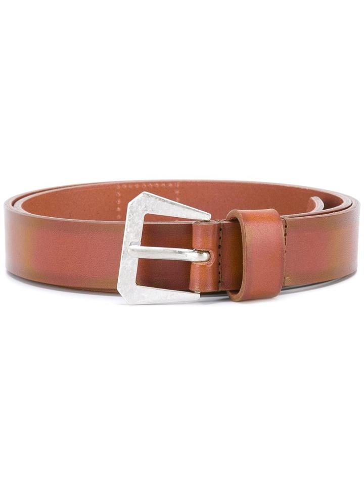 Maison Margiela Buckle Belt, Men's, Size: 90, Brown, Leather