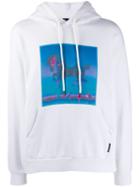 Marcelo Burlon County Of Milan Drawstring Graphic Print Hoodie - White