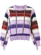 Framed Seville Knitted Sweater - Purple