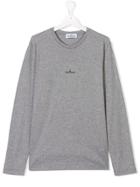 Stone Island Junior Teen Long-sleeve Printed T-shirt - Grey