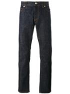 Dolce & Gabbana - Straight Leg Jeans - Men - Cotton/leather - 48, Blue, Cotton/leather