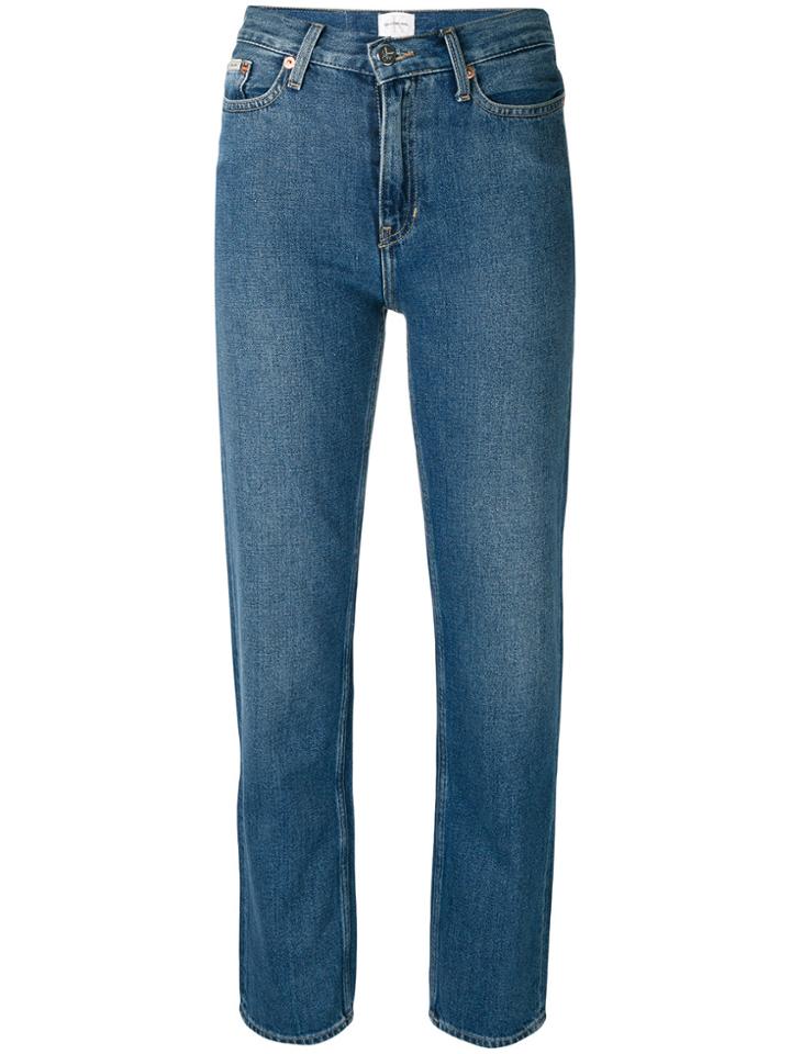 Ck Jeans Fitted Straight Leg Jeans - Blue