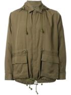 Christian Dada Patch Pocket Hooded Coat, Men's, Size: 46, Green, Tencel