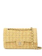 Chanel Pre-owned Double Flap Tweed Shoulder Bag - Yellow