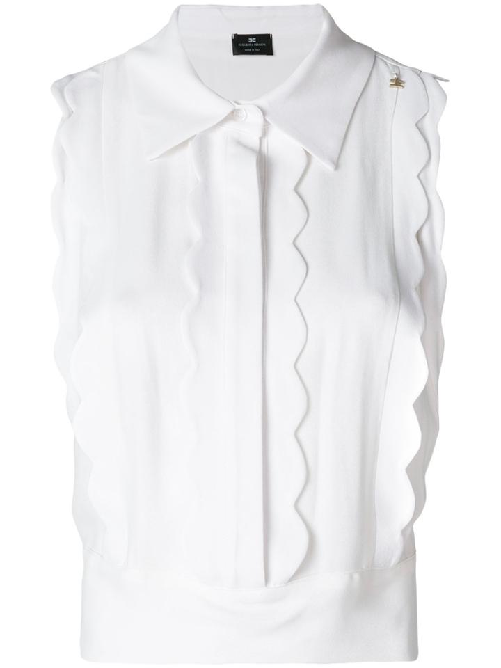 Elisabetta Franchi Scalloped Top - White