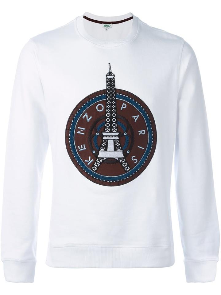 Kenzo 'eiffel Tower' Sweatshirt, Men's, Size: Medium, White, Cotton