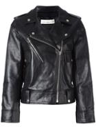 Golden Goose Deluxe Brand 'golden' Biker Jacket, Women's, Size: Medium, Black, Calf Leather/viscose/cupro