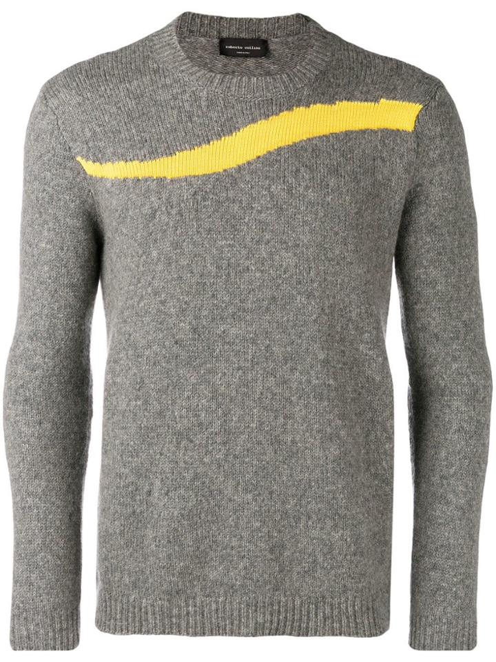 Roberto Collina Colour Accent Jumper - Grey