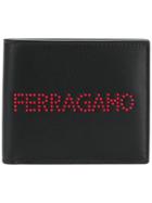 Salvatore Ferragamo Logo Studded Bi-fold Wallet - Black