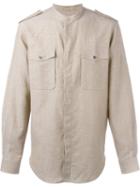 Ports 1961 Chest Pocket Shirt, Men's, Size: 39, Nude/neutrals, Silk/linen/flax/wool