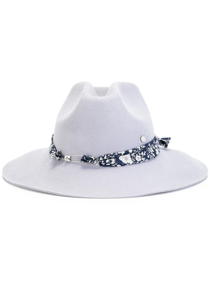 Maison Michel Felt Hat, Women's, Size: Small, Grey, Wool Felt