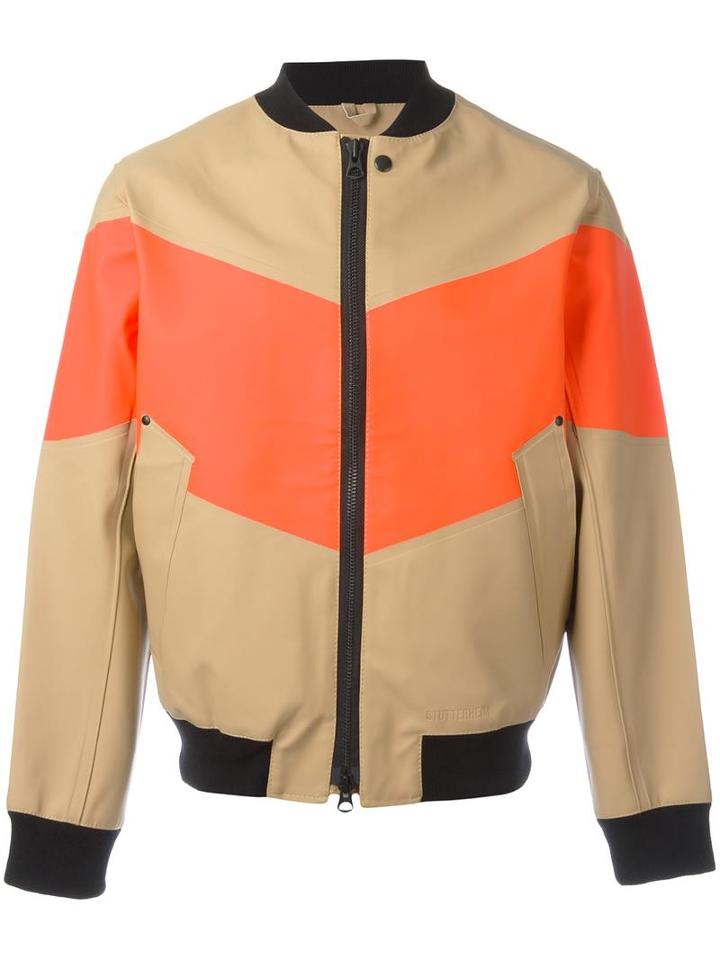 Stutterheim 'vastertorp' Bomber Jacket, Size: Xs, Nude/neutrals, Cotton/polyester/pvc