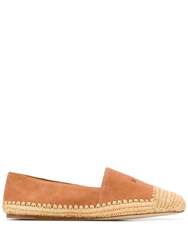 Tory Burch Flat Logo Espadrilles - Brown