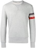 Moncler Sleeve Panel Sweatshirt, Men's, Size: Xl, Grey, Cotton