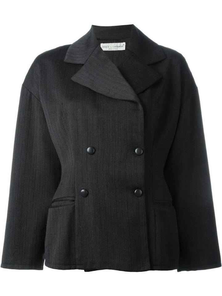 Dolce & Gabbana Pre-owned Textured Boxy Jacket - Grey