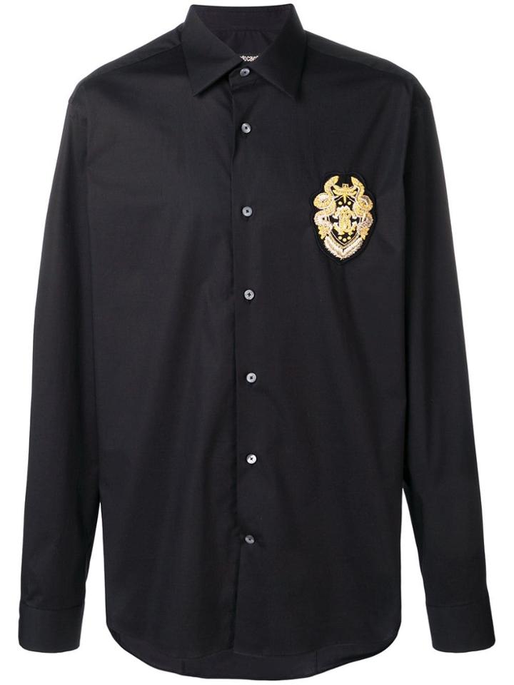 Roberto Cavalli Logo Patch Shirt - Black
