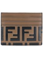 Fendi Ff Logo Cardholder - Brown