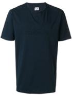 Cp Company Logo Embroidered T-shirt - Blue